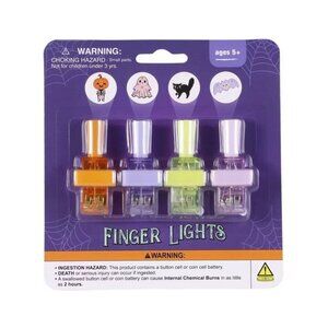 Vivitar Halloween 4 Pack Festive LED Finger Lights Treats Party Ages 5+